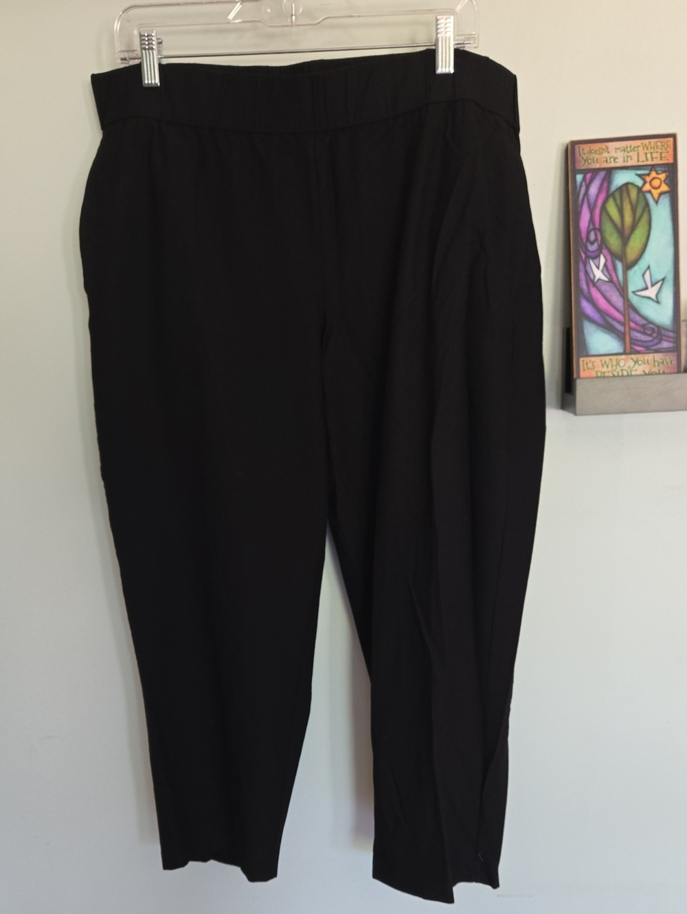 Eileen Fisher Black Women's Pull-On Capris XL